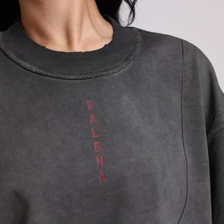 تيشرت رمادي مقلوب || Gray inside-out t-shirt