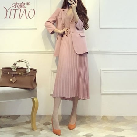 بدله  فستان مع جاكيت