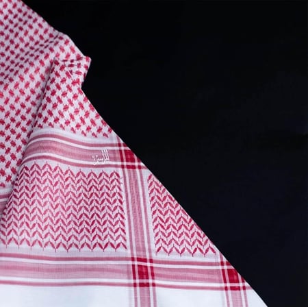 شماغ المراسيم كويتي بصمة من المنيعي  شال عربي خليجي وطني