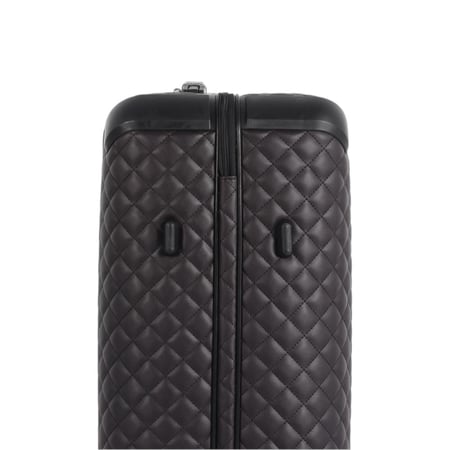 طقم حقائب سفر فاخرة ومحصنة - 5 قطع (3 ترولي + 2 حقيبة يد) بتغطية جلدية ومقاومة للكسر