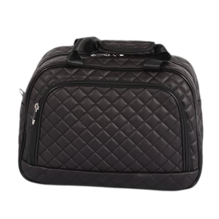 طقم حقائب سفر فاخرة ومحصنة - 5 قطع (3 ترولي + 2 حقيبة يد) بتغطية جلدية ومقاومة للكسر