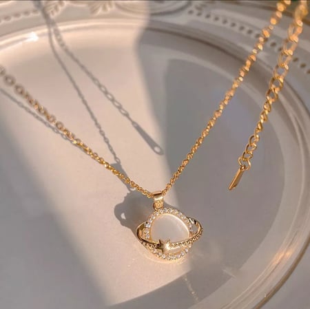 سلسال كوكب حجر الأوبال 18K