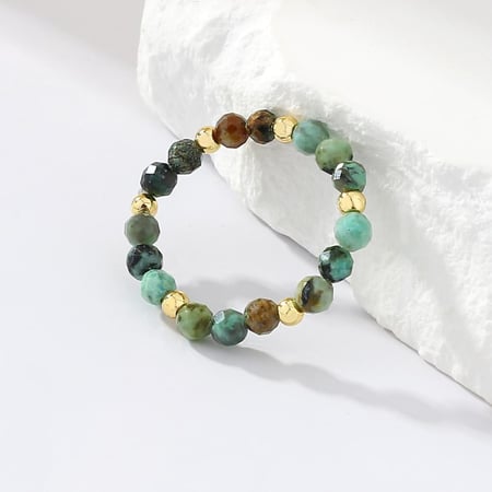 African turquoise ring  - Beads rings