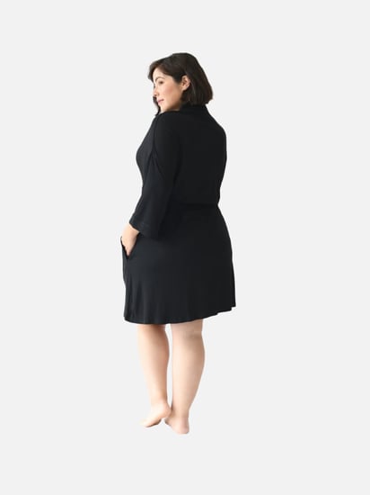 روب كيمونو من البامبو الطبيعي-اسود