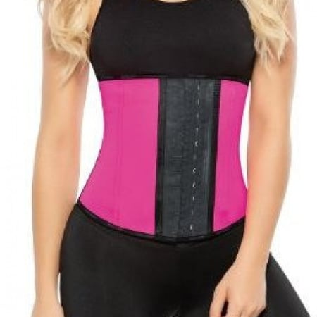 مشد حراري رياضي كولومبي موديل 2026 لاتكس بمشبكين قصير لون بنك