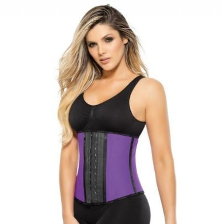 مشد حراري رياضي كولومبي موديل 2026 لاتكس بمشبكين قصير لون بنك