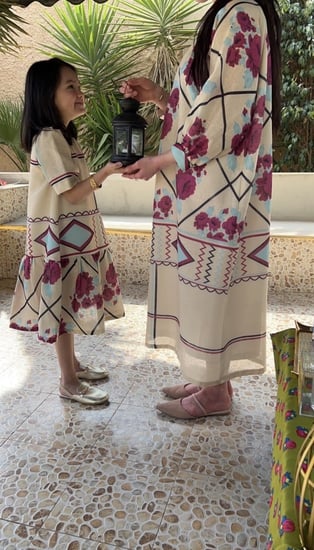 جلابية لينن بتصميم قماش مميز