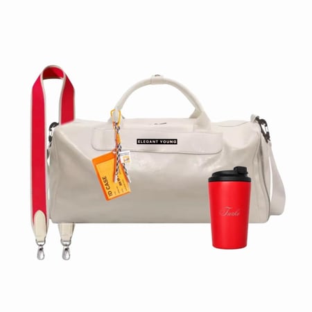 WHITE TRAVELERS BAG