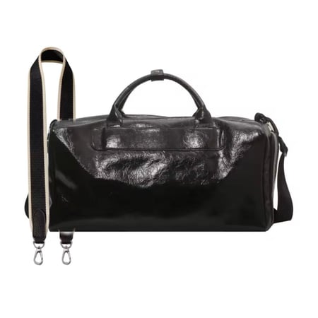 BLACK TRAVEL BAG + STRAP