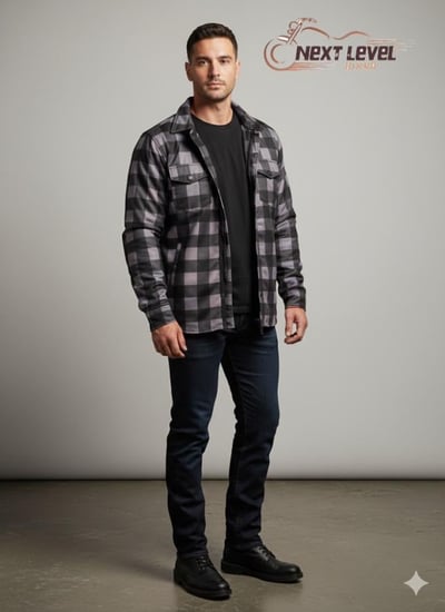 قميص كاروهات مع حماية كاملة