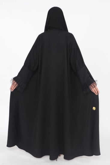 عباية منسوجة من قماش الصالونا الكوري الأصلي مع طرحتها