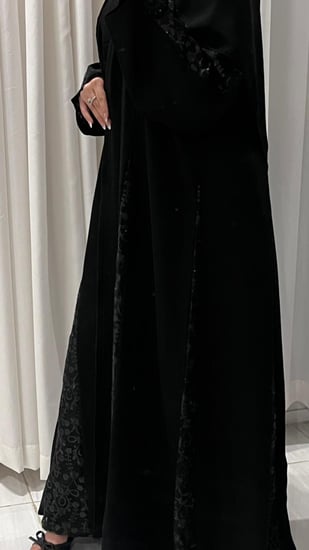 الجوهره طرز طولي بالكم وكسرات تل قماش انترنت