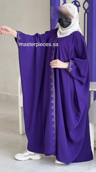 بشت إماراتي كريب إندونيسي سيراميك بتطريز