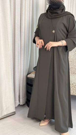 عباية قماش انترنت سادة بقصة عمليه
