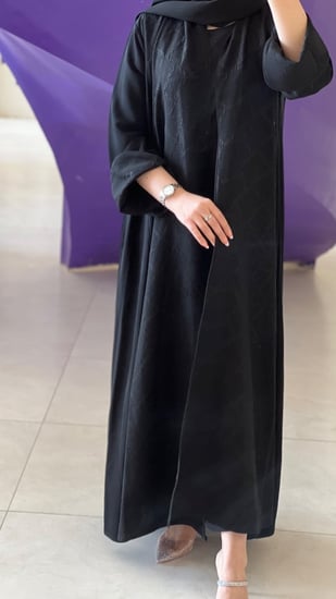 قماش باربي مع جاكار مشجر  نص كلوش