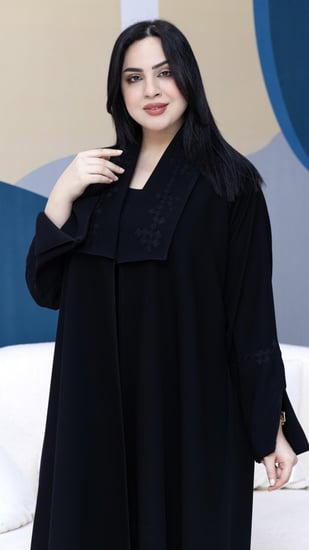 كريب اندونيسيي مع قلاب تطريز خفيف ناعم