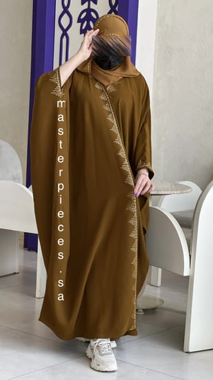 بشت إماراتي كريب إندونيسي سيراميك بتطريز