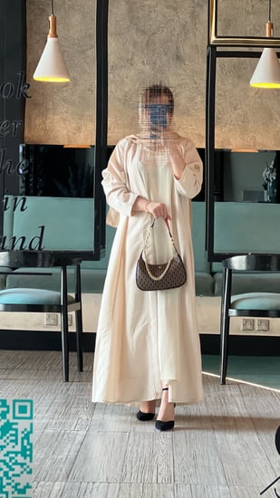 عباية حرير ياباني كلوش ساده