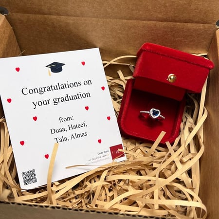 خاتم قلب ازرق