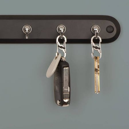 حلقة ثنائية S-Biner مع القفل من الصلب رقم 1 قطعتين من نايت آيز اسود LSBM-01-2R3