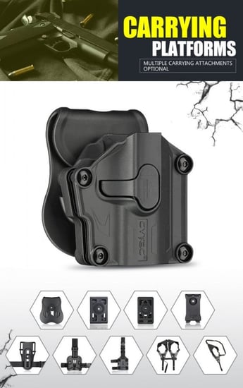 جراب فخذ عالمي مع أمان Mega-Fit Holster Compact