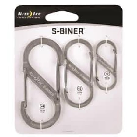 حلقة ثنائية S-Biner من الصلب رقم 1 و2 و3 من نايت آيز فضي SB234-03-11