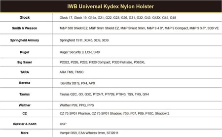 جراب مخفي داخلي عالمي