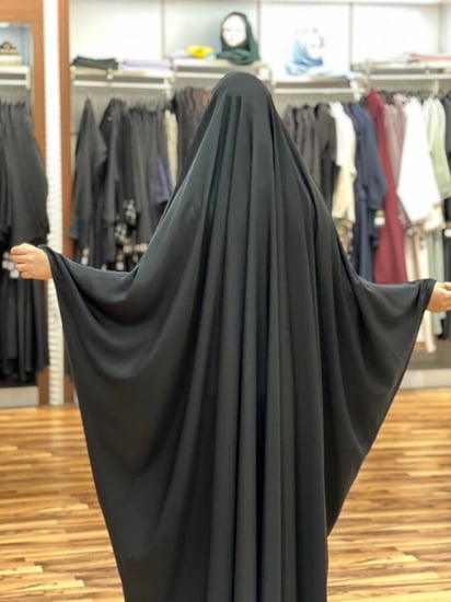 عبايه راس مسكره بشت قماش حرير
