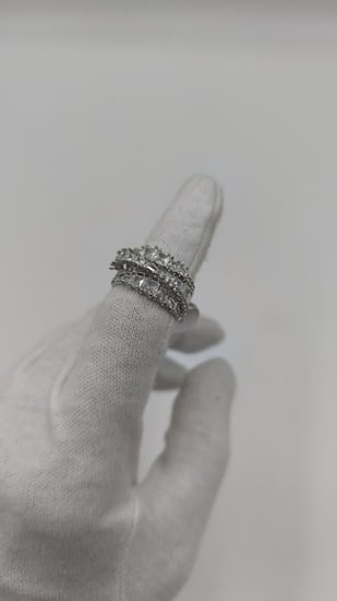 خاتم سوارفسكي زركون  طبق الأصل مطلي