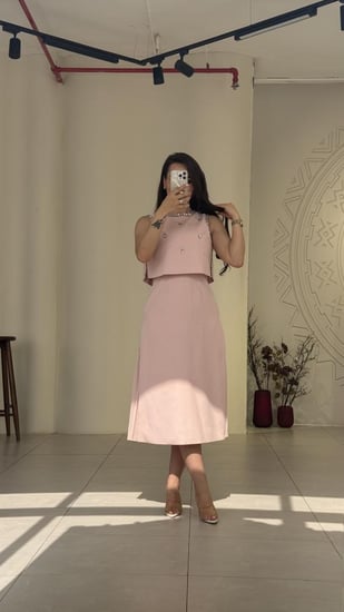 فستان قطعتين انيق وناعم