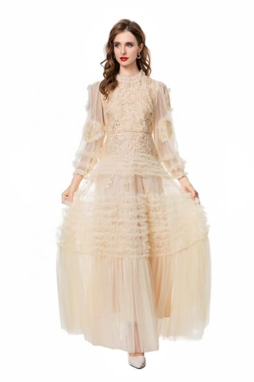 فستان طويل سهرة فخم وراقي