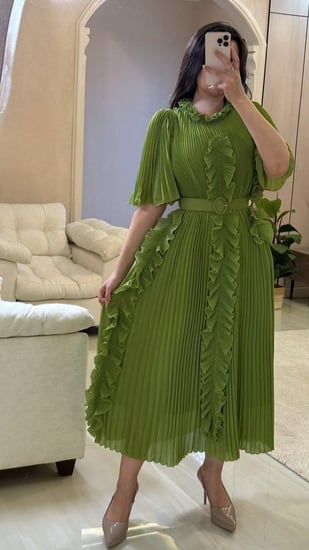 فستان شيفون بلاسية