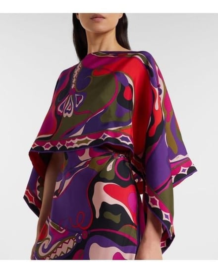 فستان طويل حرير طبيعي فخم وانيق