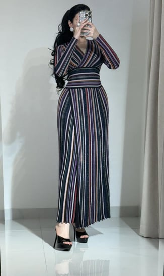 فستان مكس الالوان ترندي