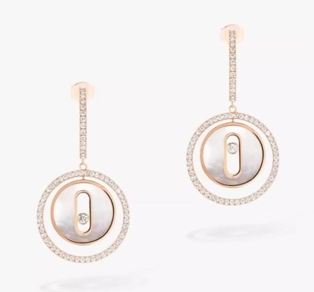 حلق ميسيكا موف الدائري  ذهب عيار 18 مع ألماس وحجر طبيعي  مجوهرات مخم