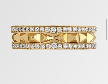 دبلة بولغاري BZero1 من ذهب أصفر 18 قيراط مرصعة بالألماس