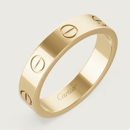 خاتم لوف نحيف من الذهب عيار 18 تصميم فاخر من كارتييه