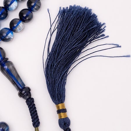 سبحة فاتوران أزرق شفاف