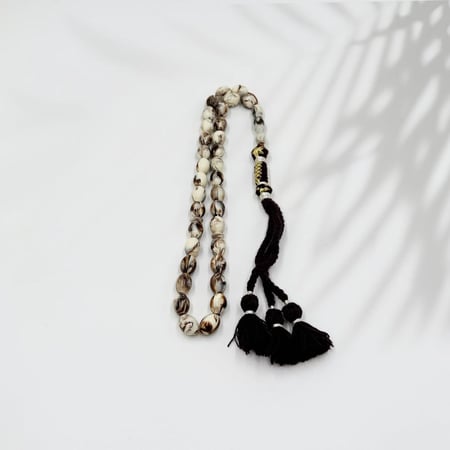 سبحة كراكيش مموج ابيض