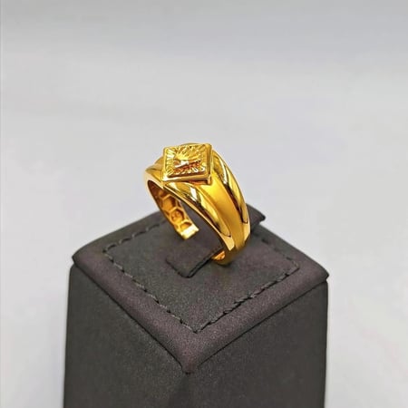 21K Crown Ring - خاتم ذهب عيار 21