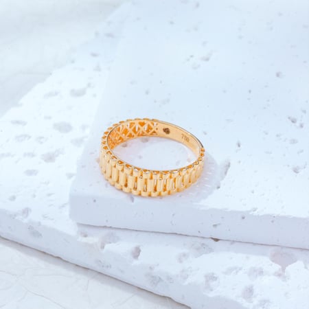 خاتم عيار 18 تصميم روليكس - 18K ROLEX Ring