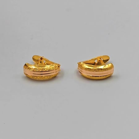 حلق كليب عيار 21 - 21K Clip Earrings