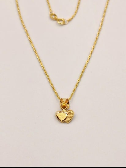 طقم ذهب عيار 18 - 18K Gold set Heart shape