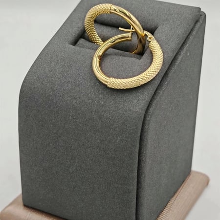 Earring Hoop 18K Gold - حلق ذهب دائري عيار 18
