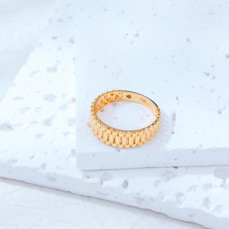 خاتم عيار 18 تصميم روليكس - 18K ROLEX Ring