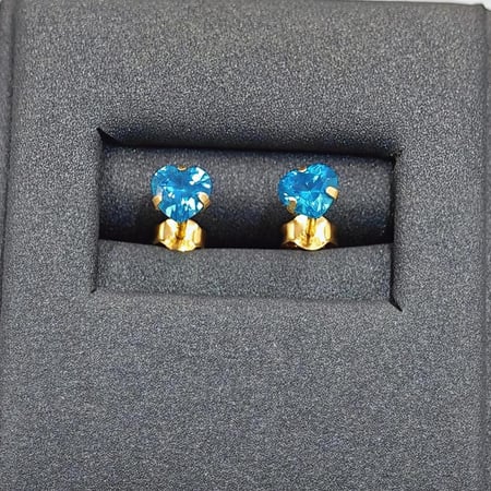 18k Earrings Gold - حلق عيار 18