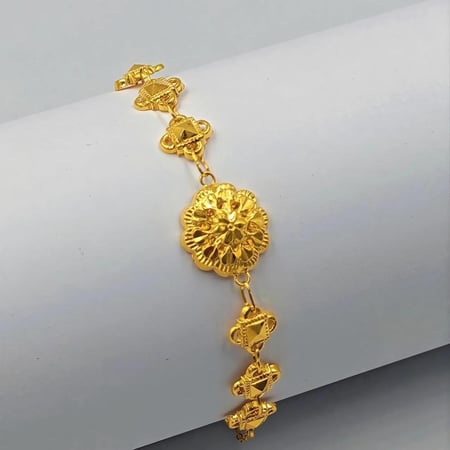 اسوارة كرسي جابر عيار 21 - 21K Gold Bracelet