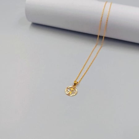 عقد شعار السعودية عيار 18 - Saudi logo Necklace 18K