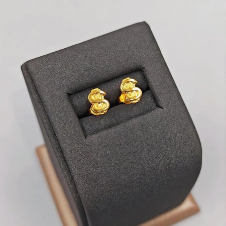 حلق ذهب عيار 21 - 21K Gold Earrings