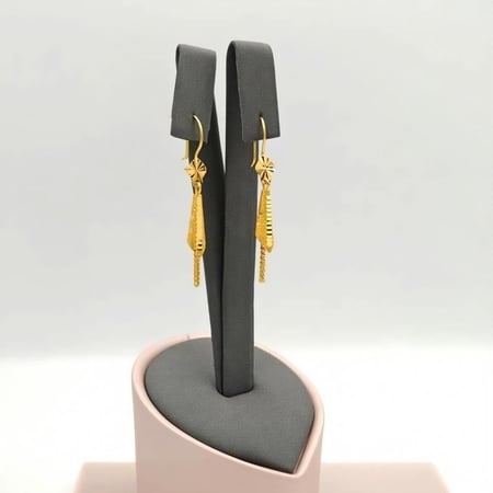 حلق متدلي من الذهب عيار 22